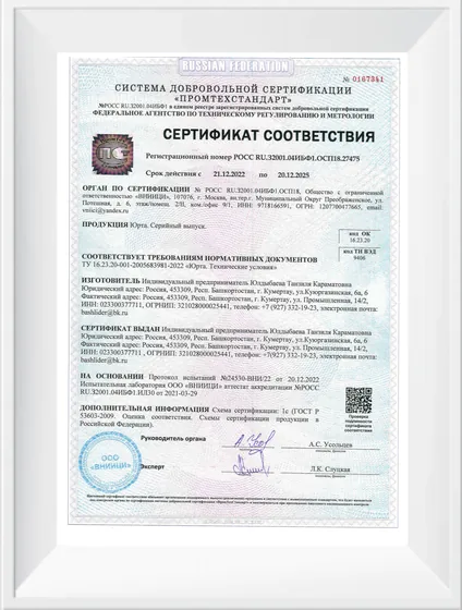 Сертификат соответствия на продукцию, «Промтехстандарт»