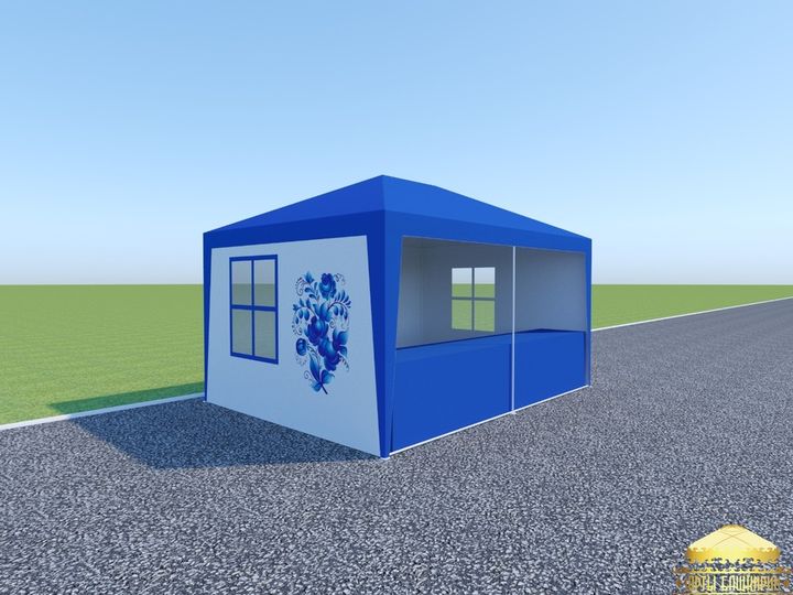 Шатёр 3×3 с печатью на стенках